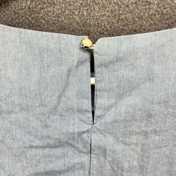 Hayden LA Denim Tunic Top Dress Size S Blue Boho Festival Tapestry Tassel fringe - Picture 10 of 11